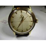 A vintage 18ct gold cased Omega automatic watch