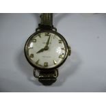 A vintage 9ct gold cased Rolex ladies watch