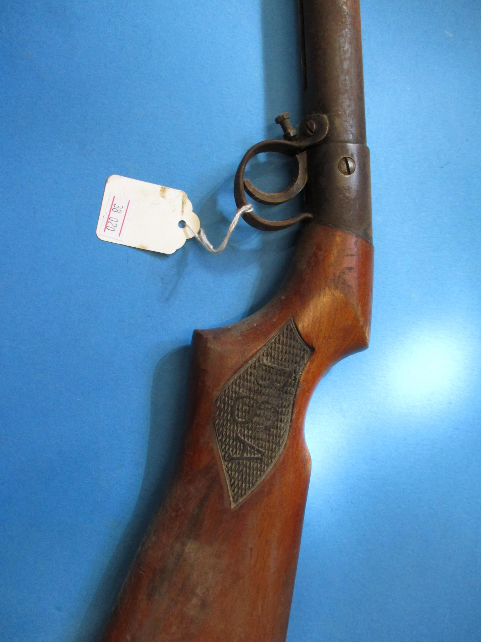 An early 20th century BSA Long tom .177 calibre air rifle - Image 3 of 9