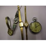A parcel of vintage watches, to include an Ingersoll Triumph pocket watch