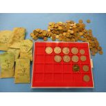 A quantity of pre-decimal 3d coins