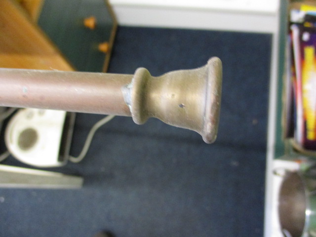 A large vintage copper post horn - Image 5 of 5