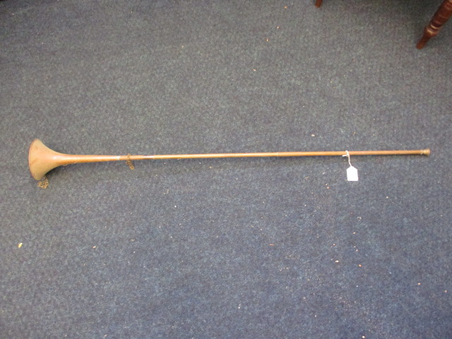 A large vintage copper post horn