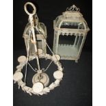 3 Decorative metal hanging lanterns