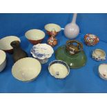 A parcel of vintage oriental ceramics.