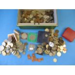 A large quantity of mixed coins