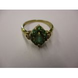 A 9ct gold dress ring, approx. ring size P