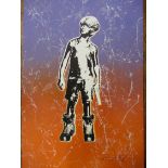 A 1 of 1, Hand finished street art screen print, 'Boots - Asclepius', by Schoony.