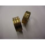 2, 9ct yellow gold wedding bands, approx. weight 6.8g