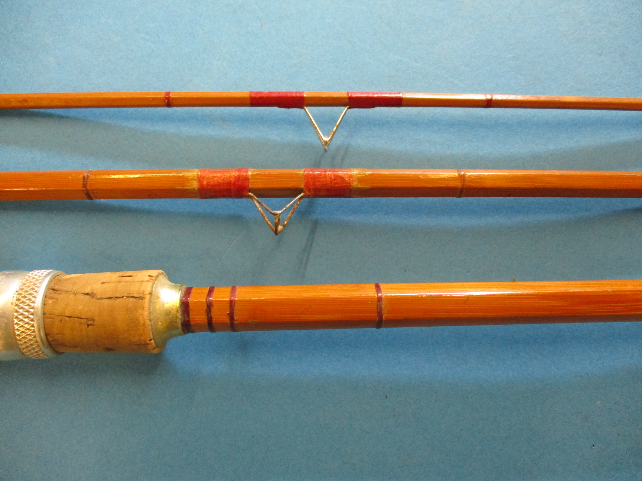 A Sealey 'Octopus' split cane 3 piece fishing rod - Image 3 of 8