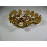 An 18ct yellow filigree gold bracelet, approx weight 29.6g