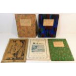 Three Japanese books with colour plates & prints b