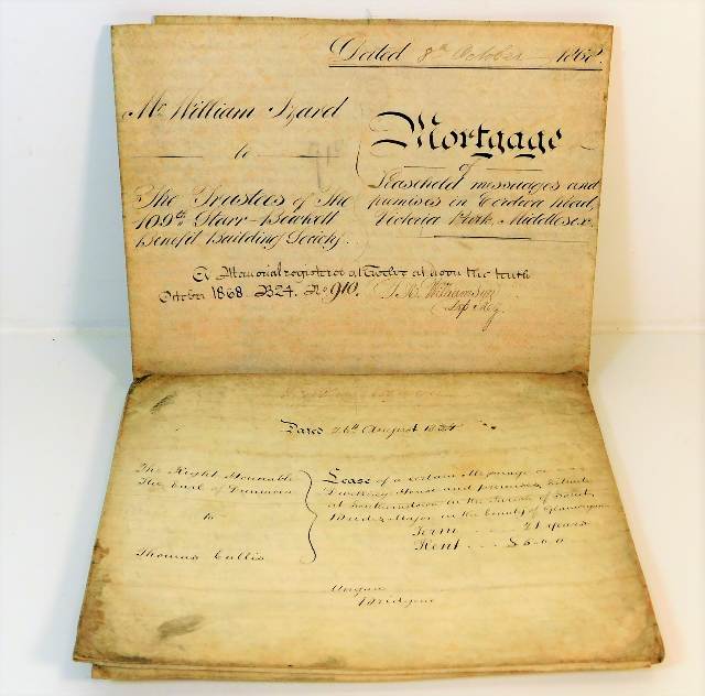 Two 19thC. vellum indentures