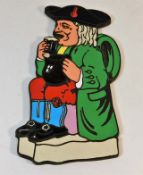 A heavy, enamelled beer pump breweriana sign 9.5in