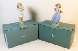 Two boxed Lladro Utopia porcelain figures 6.875in