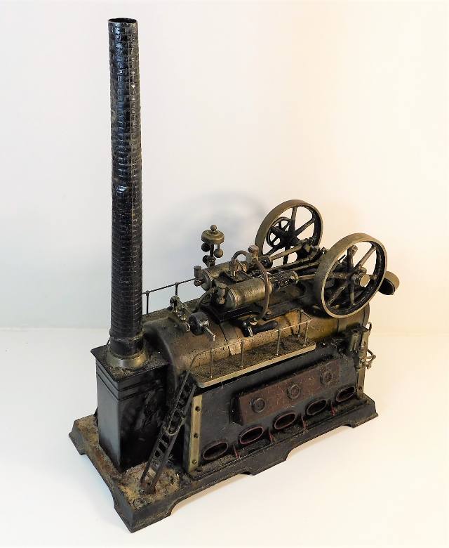 A German Doll steam engine model 15in long x 21in high