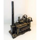 A German Doll steam engine model 15in long x 21in high