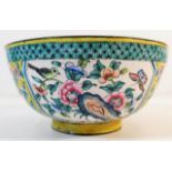 A 19thC. Chinese enamelled bowl, some faults