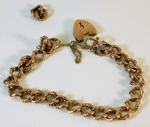 A 9ct gold curb bracelet a/f 11.5g