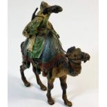 A cold painted bronze camel marked Geschutzt