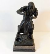 A c.1900 Otto Schmidt-Hofer German bronze of found