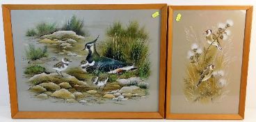 Two painted studies of birds by Paul A. Nicholas,