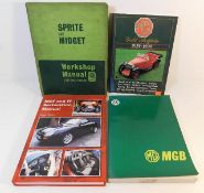 Four books relating to motor car MGB & similar