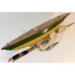 A model Ailsa Yacht by Milbro of Scotland, mast a/