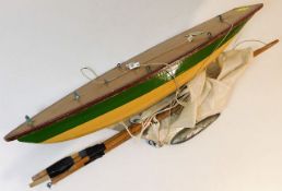 A model Ailsa Yacht by Milbro of Scotland, mast a/