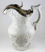 An parian ware style pitcher stamped Novermber 1st