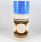 A Troika St. Ives pottery mixed finish cylinder va
