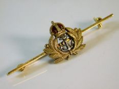 A 14ct gold Naval sweetheart brooch 4.5g