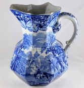 A c.1860 Mason's Ironstone blue & white jug with r