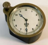 A vintage Smiths brass mounted motor car clock