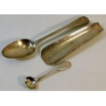 A c.1792 Exeter silver serving spoon by William Pe