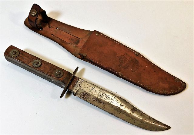 An Original Bowie Knife inscribed "Edward Woodward