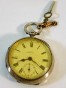 A F. Busch, Birmingham silver cased pocket watch