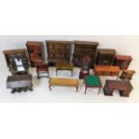 A quantity of miniature dolls house antique style