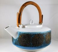 A Troika St. Ives pottery teapot indistinctly sign