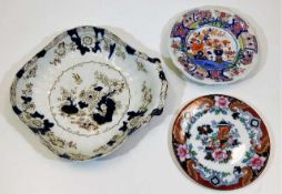 Three 19thC. Mason's dishes, largest 9.75in x 9in