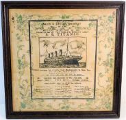 A period 1912 framed poster titled "Souvenir of Af