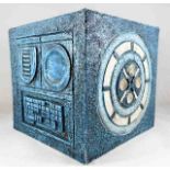 A Troika pottery cube by Alison Brigden 5.75in high x 6in width