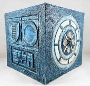 A Troika pottery cube by Alison Brigden 5.75in high x 6in width