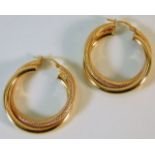 A pair of 9ct gold earrings 4g