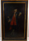 An 18thC. oil on canvas of Sir Michael Newton, 4th Baronet G.C.B 1725. He was one of the wealthy com