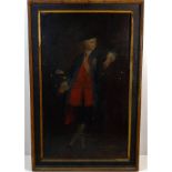 An 18thC. oil on canvas of Sir Michael Newton, 4th Baronet G.C.B 1725. He was one of the wealthy com