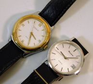 A Tissot gents wrist watch twinned with a gents Bu