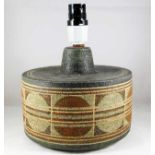 A Troika drum shaped lamp base Alison Brigden 8in
