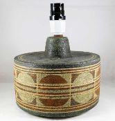 A Troika drum shaped lamp base Alison Brigden 8in