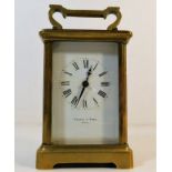 A Pearce & Sons French brass carriage clock